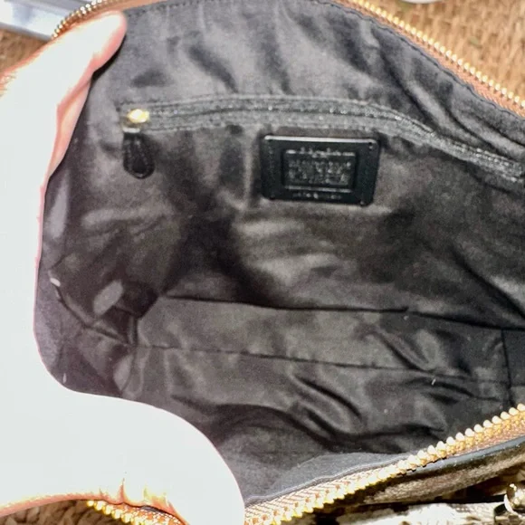 Coach Tan and Black Signature Tote - Picture 5 of 5